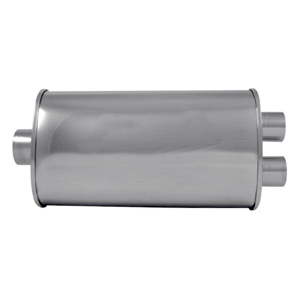 Stainless Steel Exhaust Muffler 2.5 Inch Inlet and Outlet W/adapter 00