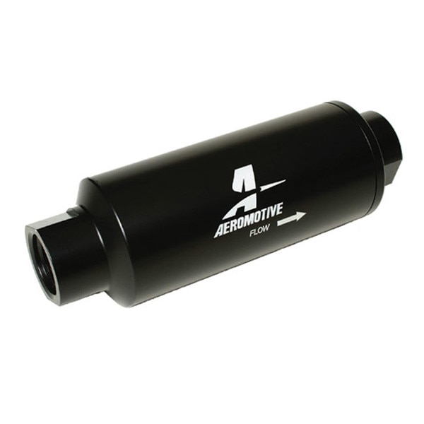 Karl Performance Parts In-Line Fuel Filter (10-Pack) – Aluminum, 8 AN Fittings, 10-Micron Paper Element, Black