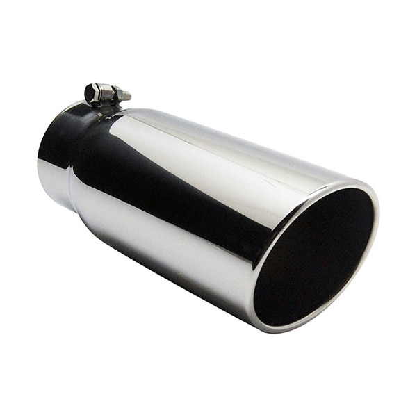 Full Boar Stainless Steel Exhaust Tip – Rolled Oval Slant Black, 2.25" Inlet, 5.5" X 3" Outlet