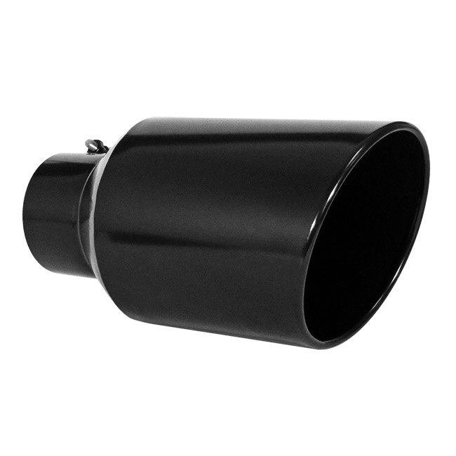 15-Inch Stainless Steel Black Exhaust Tip – 4-Inlet / 8-Outlet Rolled Edge (LCGP SH408015RACBK)
