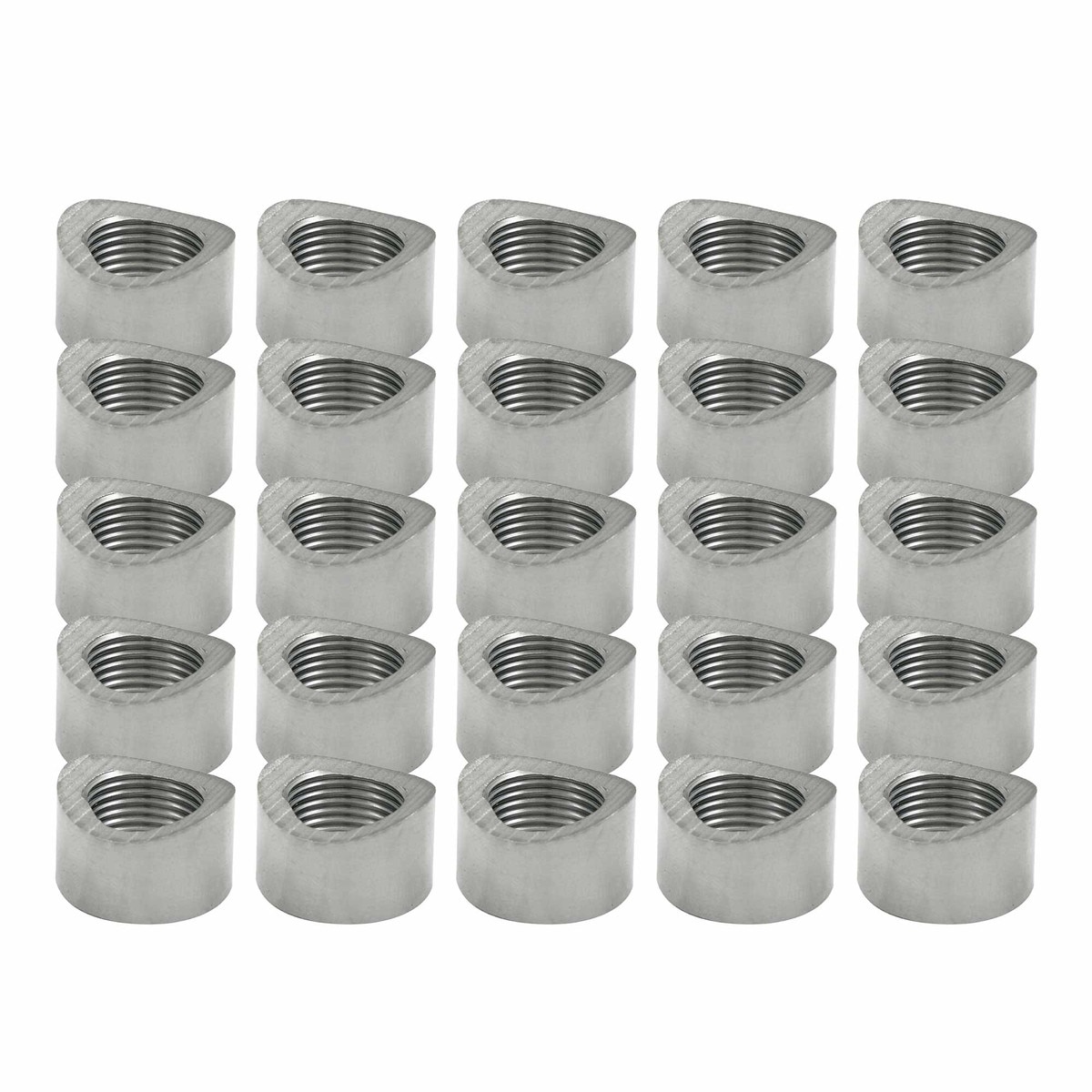 Notched O2 Sensor Bung Verocious O2 Oxygen Sensor Bung, Notched - 25pk | Verocious Motorsports